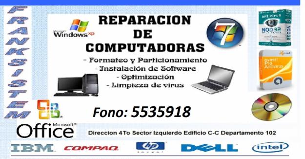 Honesto Reparacion Y Mantenimiento De Computadoras Servicio Proviscreditos