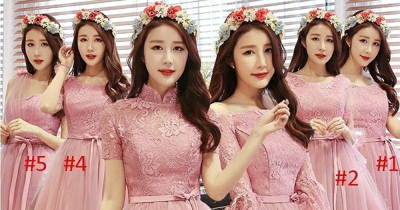 gaun bridesmaid kombinasi warna