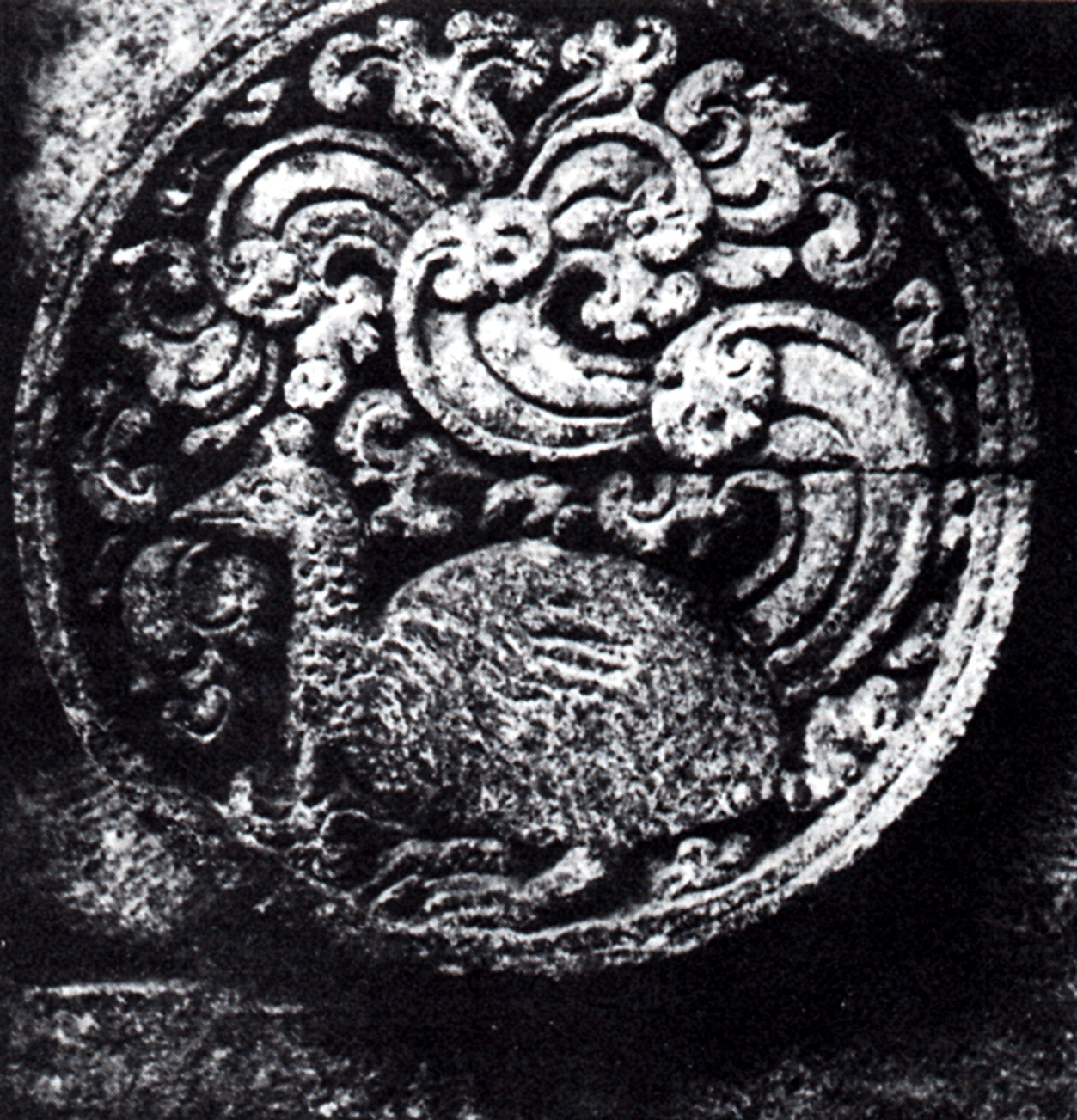 The cassowary glyph presentat eastern Java's Tjandi-Panataran temple ...