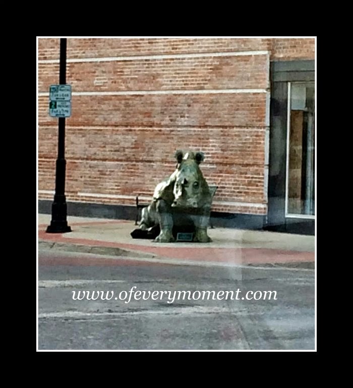 rhino statue, Sheridan WY