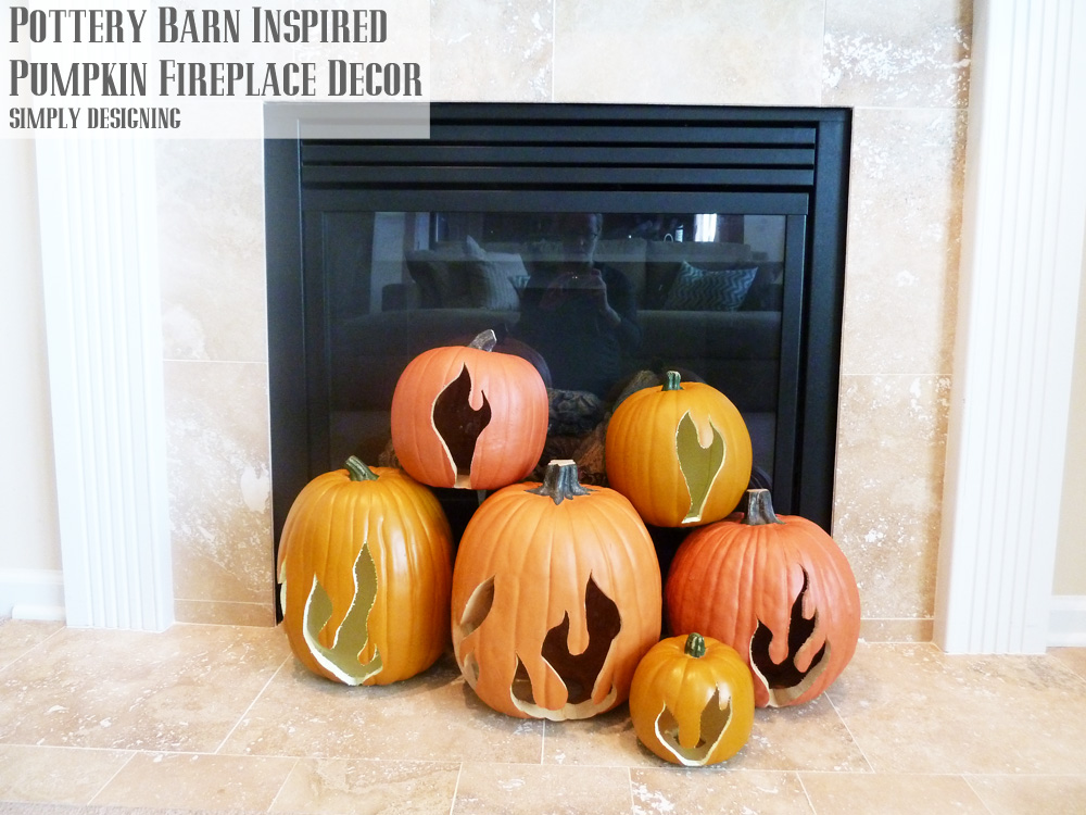 Pottery Barn Inspired Flaming Pumpkins spookyspaces Simply Designing with Ashley