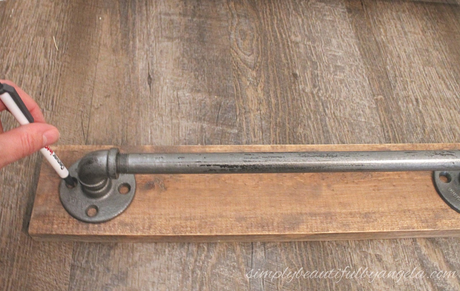 DIY Industrial Pipe Towel Bar