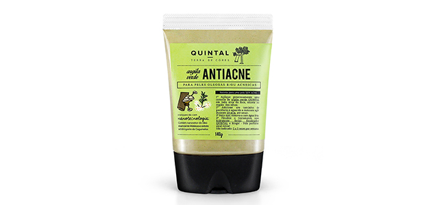 QUINTAL - MÁSCARA DE ARGILA VERDE ANTIACNE QUINTAL - MÁSCARA DE ARGILA VERDE ANTIACNE