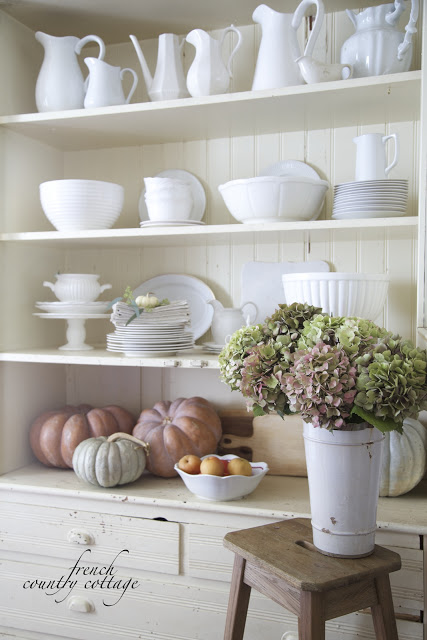 French Country Fridays~ How to style shelves