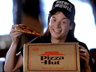 An obvious use of product placement in Wayne's World - Pizza Hut