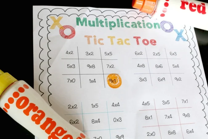 Multiplication Tic-Tac-Toe - Math For Love