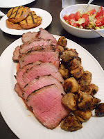 Grilled london broil thinly sliced