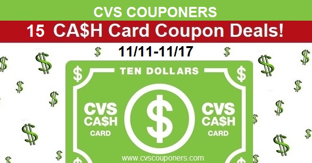 http://www.cvscouponers.com/2018/11/CVS-Cash-Card-Coupon-Deals-1111-1117.html