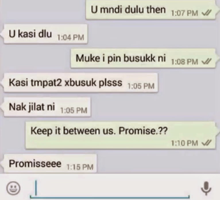 9 Screenshot Whatsapp Mintak Foto Bogel dari Pelawak di Dedahkan