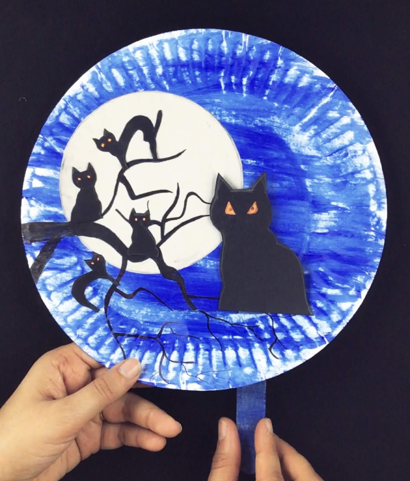 Halloween craft, kids craft, crafts for kids, preschool crafts, cat craft, animal craft, paper plate craft, spooky craft, fun craft, easy craft, black cat, mystical night, preschool craft, school craft, daycare craft, toddler craft, kids activities, 