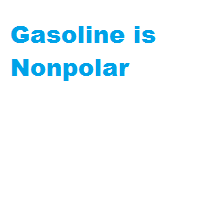 Gasoline is Nonpolar Gasoline is Nonpolar