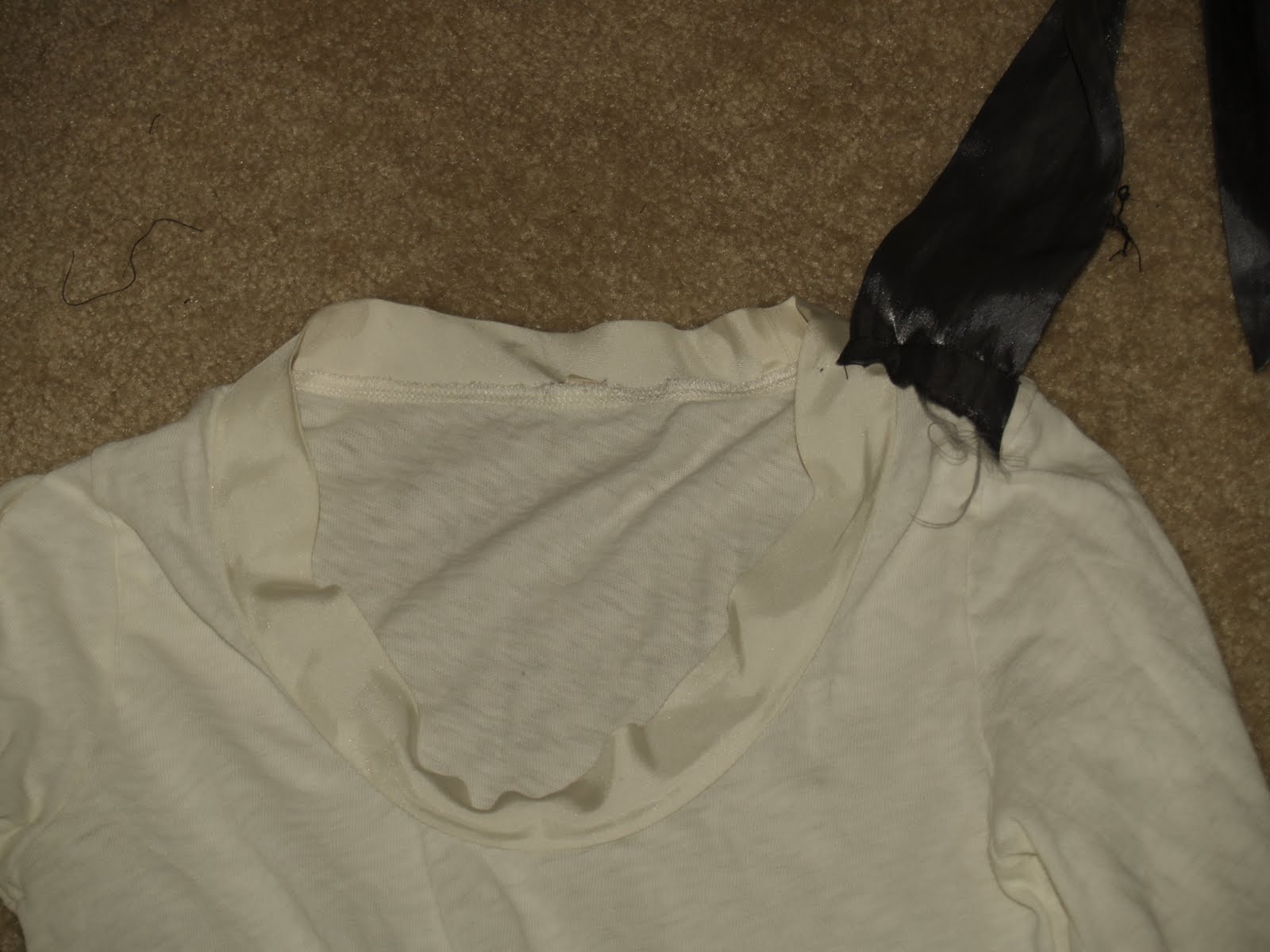 Arm-Cover Ribbon Arrange Short T-Shirt main image 1