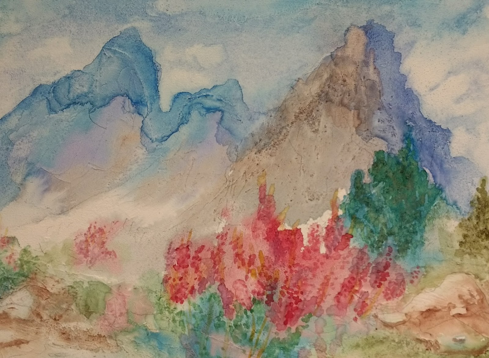 Chris Campbell Watercolors More example of gesso board