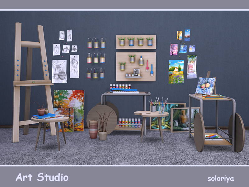 Sims 4 CC's The Best Art Studio by Soloriya