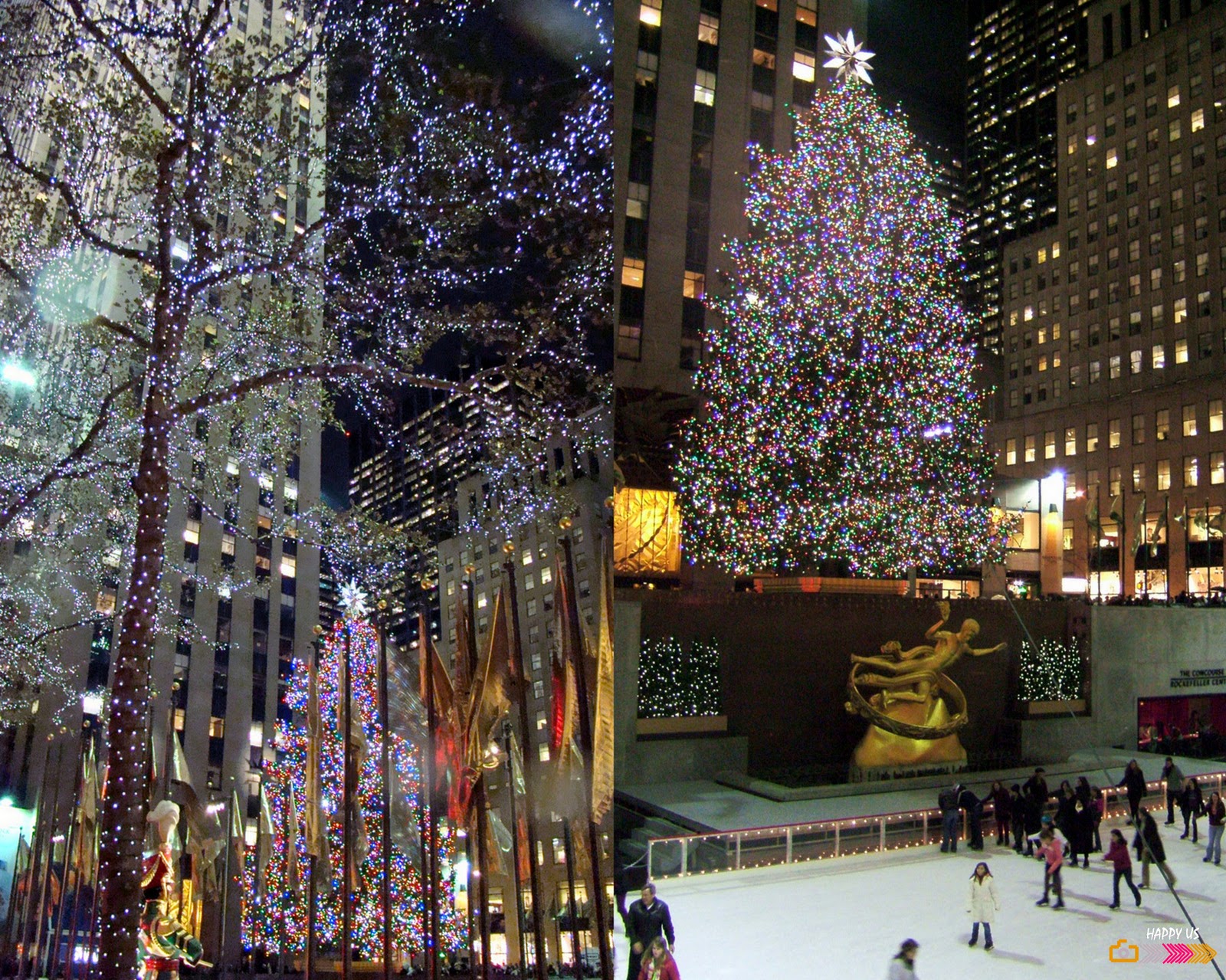 Happy Us Book New York 6 L'illumination du sapin au Rockefeller Center