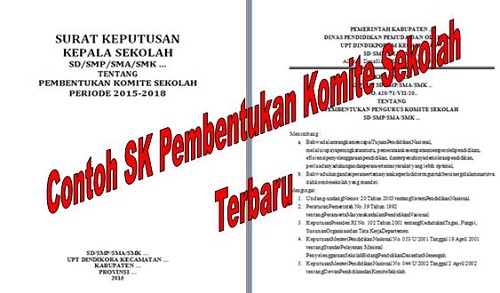 Contoh Surat Keputusan Kepala Sekolah Tentang Komite Sekolah - Kumpulan
