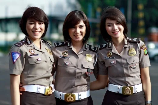 Indonesian Police Girls