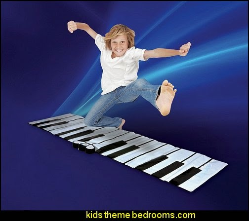 Super Gigantic Keyboard Playmat with Built-In Amplifier for Portable CD/MP3 Plug In Guitar Music Themed wall hooks Music bedroom decorating ideas - rock star bedrooms - music theme bedrooms - music theme decor - music themed decorations - bedding with musical notes - music bedroom decor - music themed bedroom wallpaper - music bedrooms - music bedroom design - music bedroom accessories - music decor for walls - band decorations rock and roll - rock themed bedrooms - music bedding - music pillows - music comforters - music murals - Super Gigantic Keyboard Playmat with Built-In Amplifier for Portable CD/MP3 Plug In