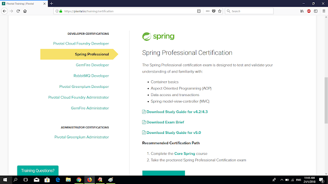 How to schedule exam for Core Spring Certification