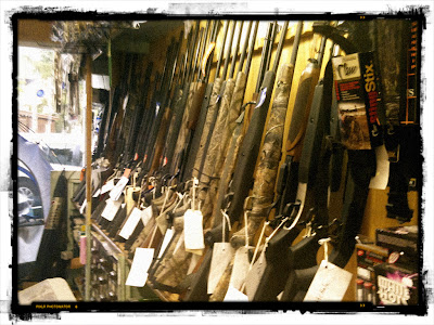 Rifles in gun shop