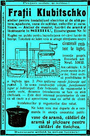 Instalații electrice și sanitare în 1912