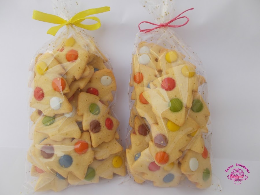 Galletas con lacasitos: árboles de Navidad