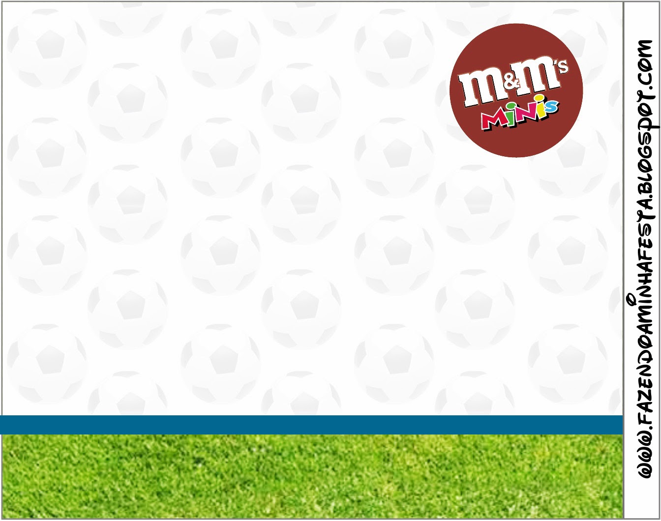 Campo de Fútbol: Etiquetas para Candy Bar, para Imprimir Gratis. Etiqueta para M and Ms.