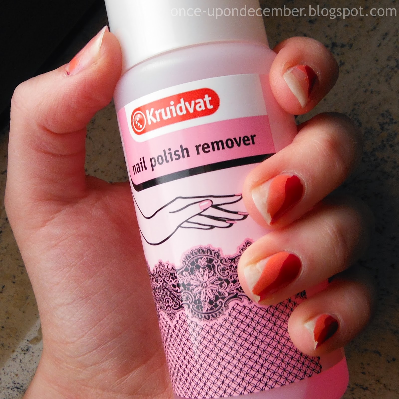 Once Upon A December Kruidvat nail polish remover.
