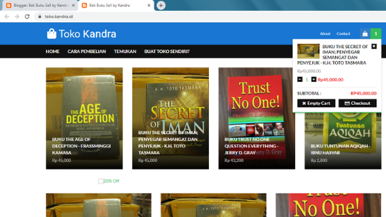 item masuk ke cart