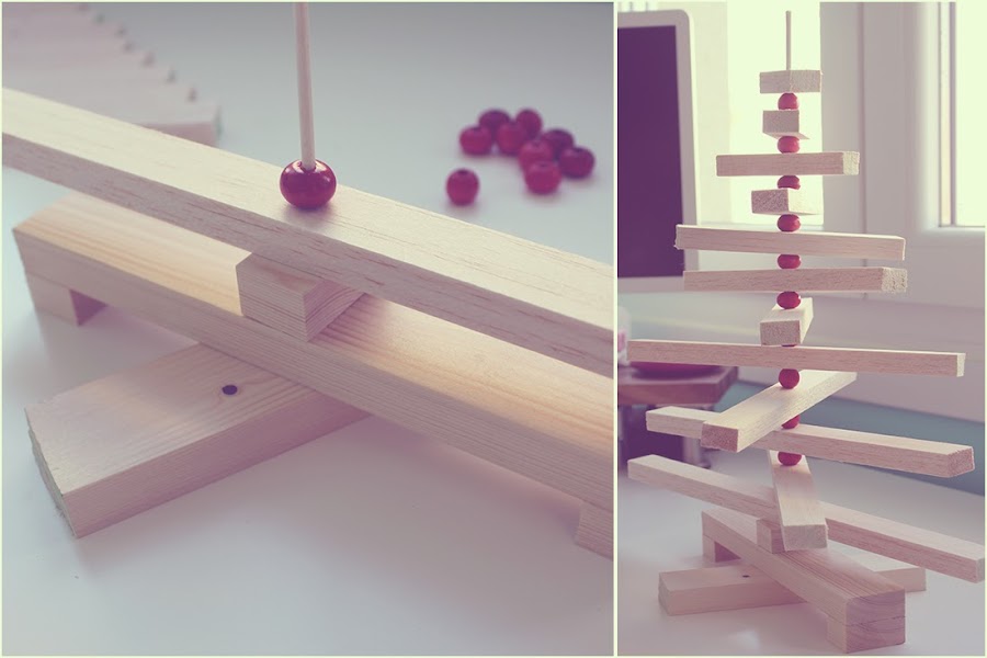 Calendario de adviento de madera