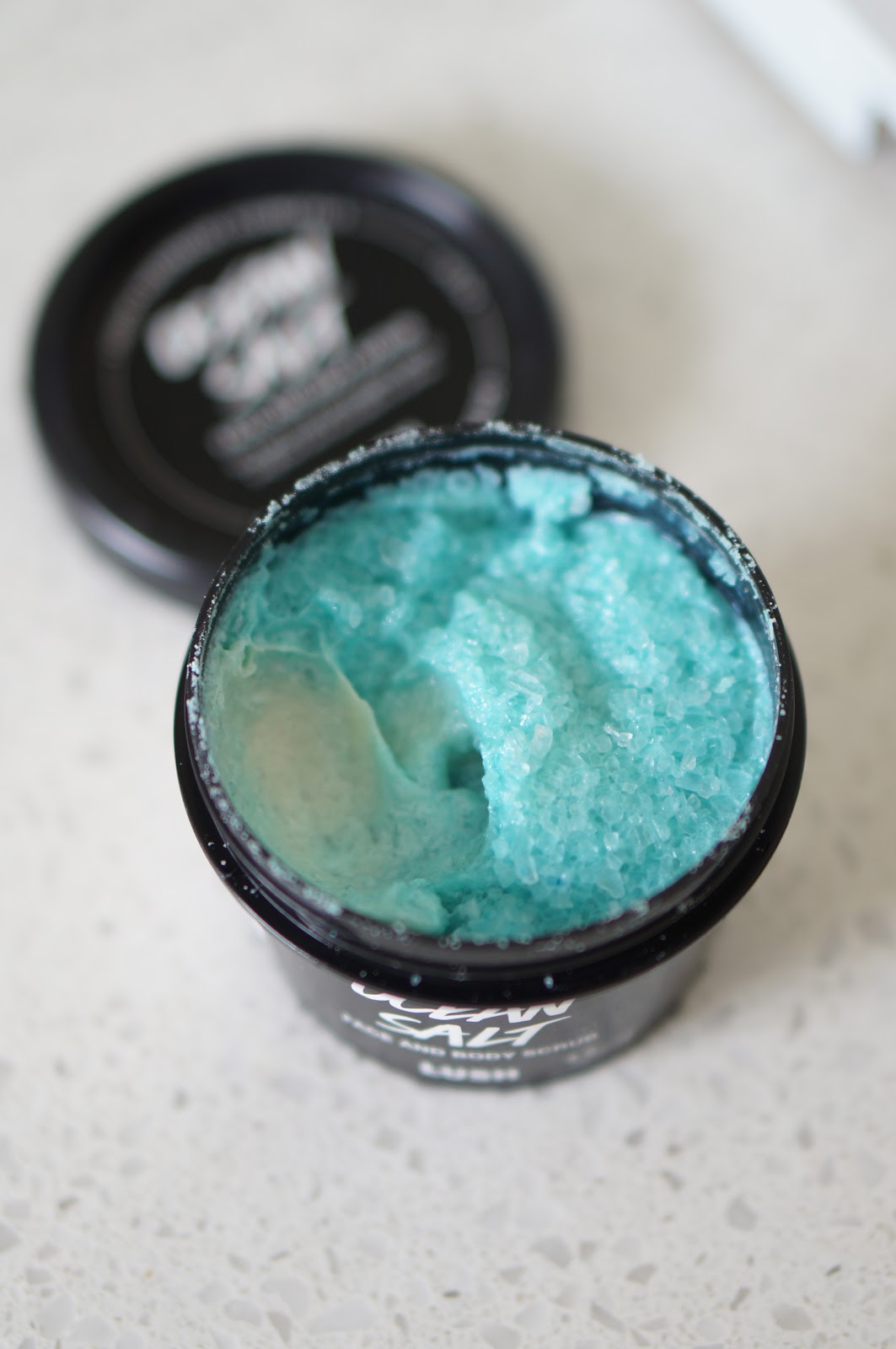 Rebecca Lately Favorite Lush Products Blue Skies and Fluffy White Clouds Bubble Bar MMMelting Marshmallow Moment Oil Sex Bomb Over and Over Bath Bomb Ocean Salt Scrub