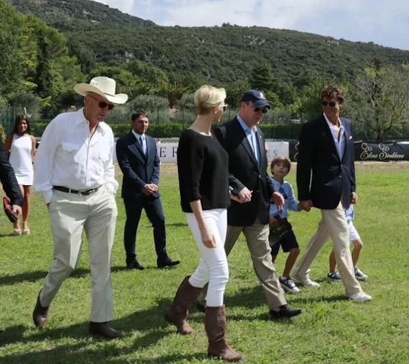 Princess Charlene visited Monte Carlo Polo Clup, Princess Charlene style LOUIS VUITTON bag