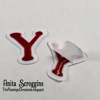 Use Joy Embroidered Letters to quickly dress up a glass or plastic ornament. embroidered letters