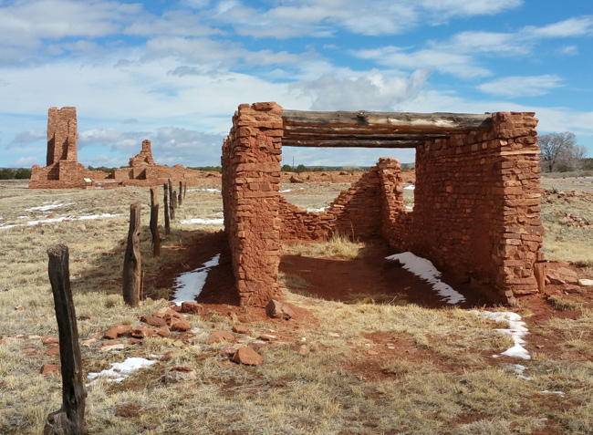Ruins of Abo Salinas Pueblo Mission in Mountainair New Mexico