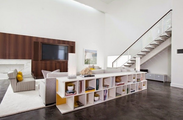 Bookshelves themselves build &#8211; House library in each room