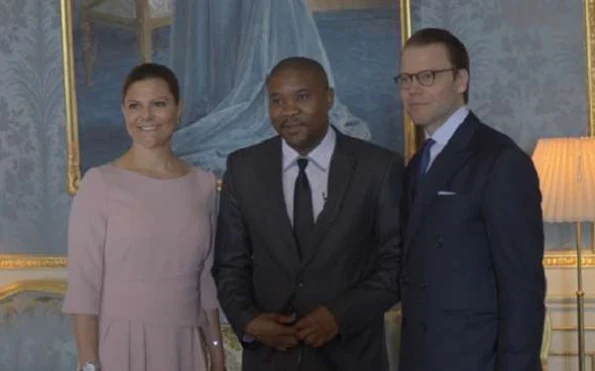 Crown Princess Victoria of Sweden and Princess Daniel of Sweden at the Royal palace in Stockholm