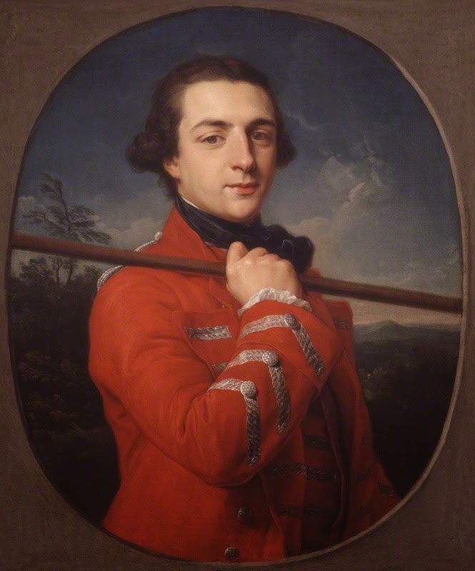 Augustus Henry Fitzroy, 3rd Duke of Grafton,  by Pompeo Batoni, oil on canvas,   feigned oval (1762) © NPG 4899