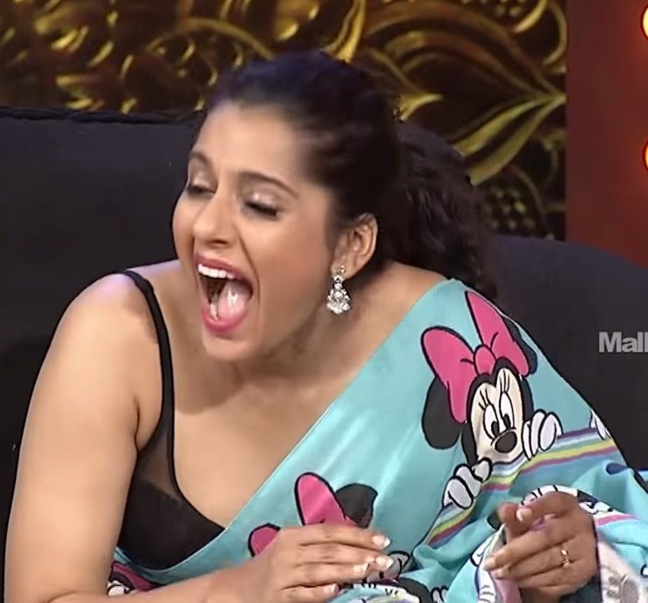 Rashmi Gautam latest transparent saree and sleeveless blouse photos