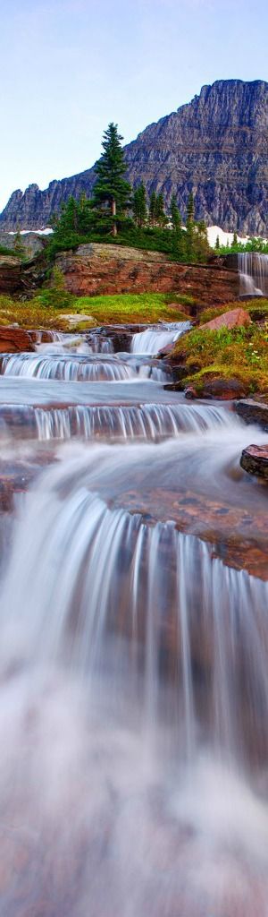 Waterfalls in Glacier National Park, Montana, USA