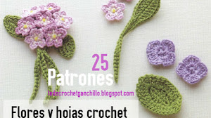 25 Flores para tejer a crochet ~ Patrones Gratis