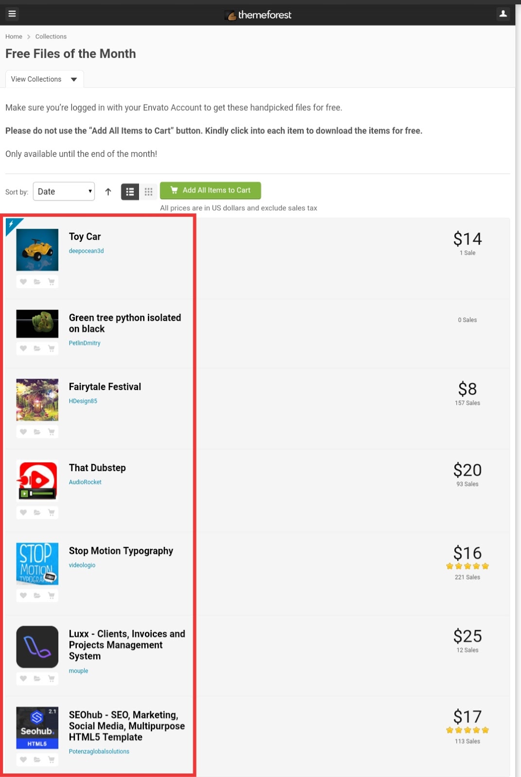 Themeforest files of the month Themeforest files of the month