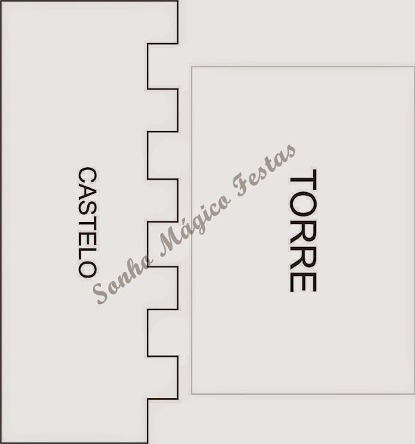Um conto no castelo Um conto no castelo - Molde de castelo para imprimir em EVA