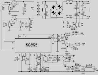 Преобразователь напряжения для автомобильного УМЗЧ SG3525