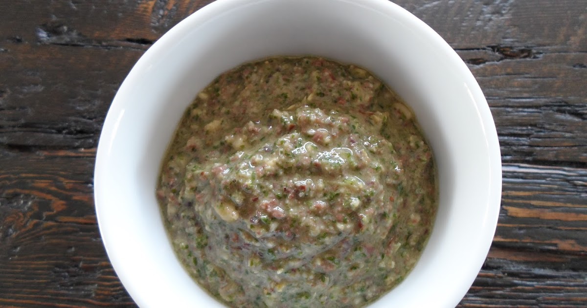 Pesto de basilic et d'olives kalamata