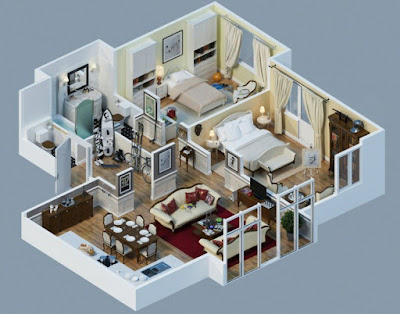 2 bedroom 3d house plans with gym and sport room 2 bedroom 3d house plans with gym and sport room