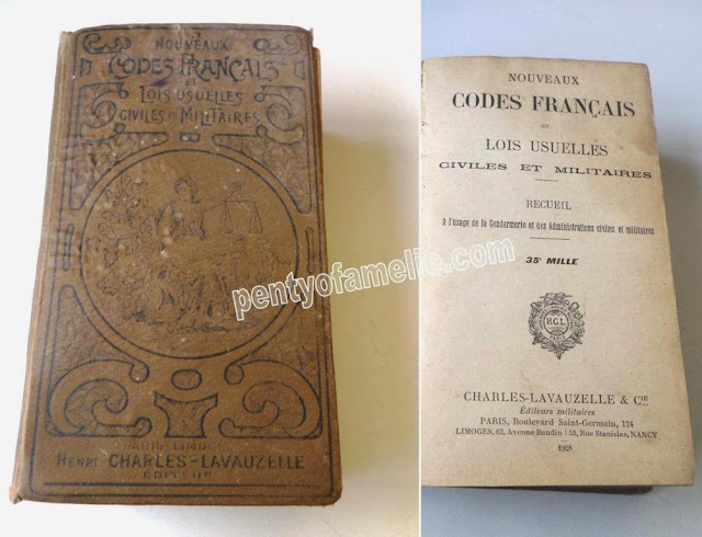 Vintage Book New civil and military common laws 1928 French Book military authorities. Rare Vintage Book New civil and military common laws, by Henri Charles-Lavauzelle Edition.