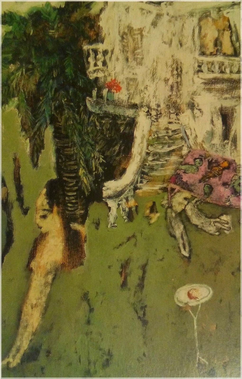 Burhan Uygur, Malikane-i Uygur (Ayvalık), 1988, 140 x 90 cm, duralit üzerine yağlıboya, Özel Koleksiyon
