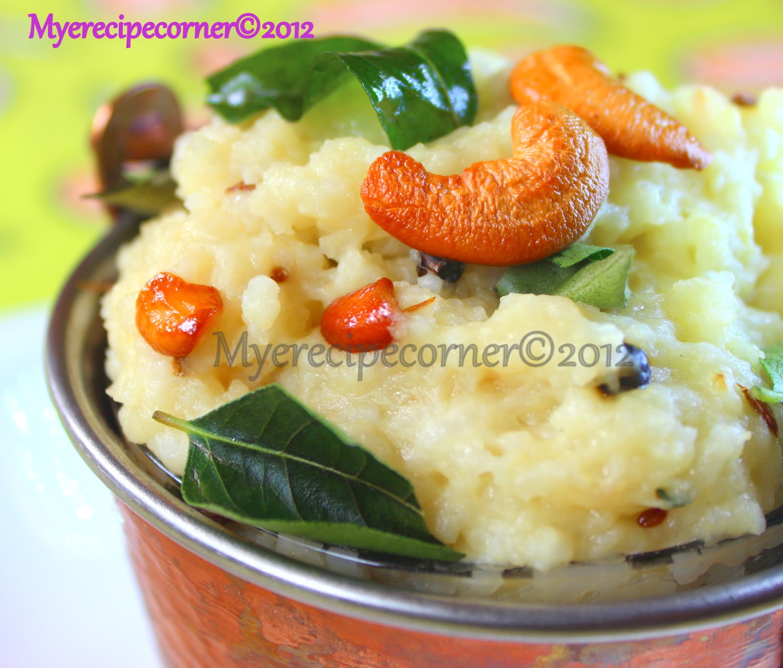 Mye's Kitchen Ven Pongal / Ghee Pongal