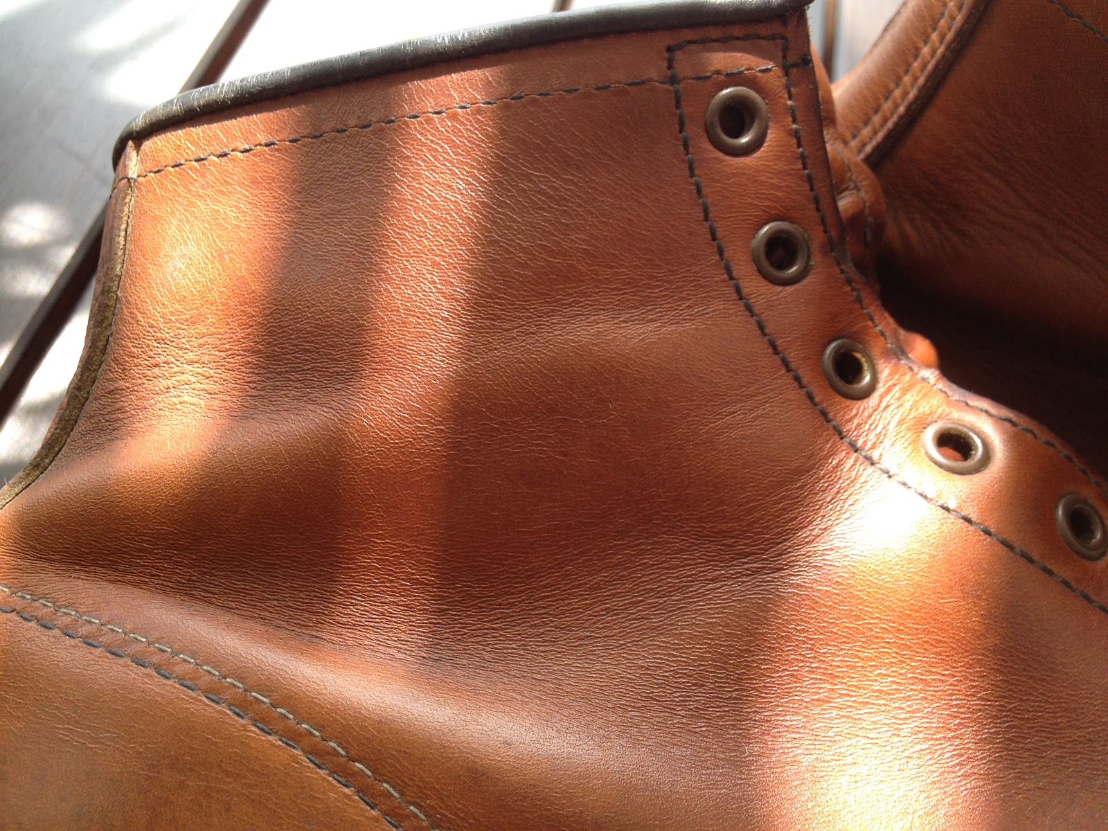 red wing chestnut leather lace