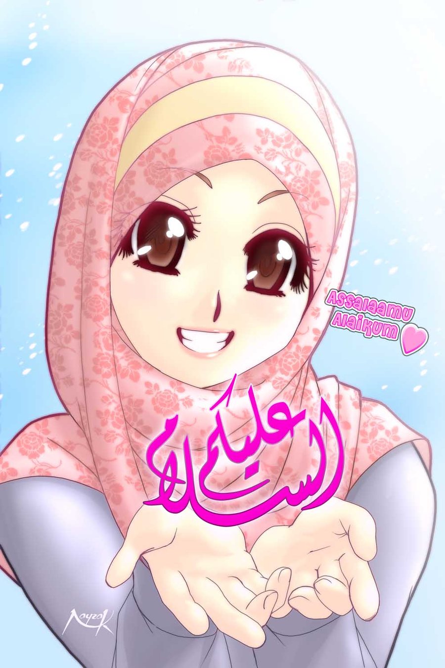 Gambar Wallpaper Luv Islam Gambar Kartun Muslimah Di Rebanas Rebanas